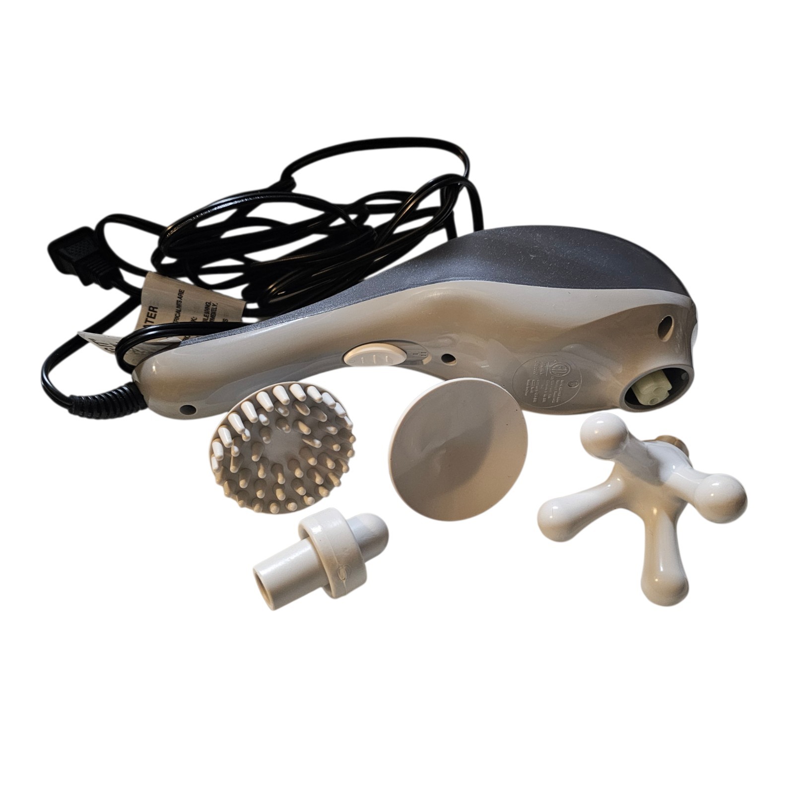 Wahl Massager 4120-600 Two Speed All-Body Compact Design 4 Attachments 9′ Cord
