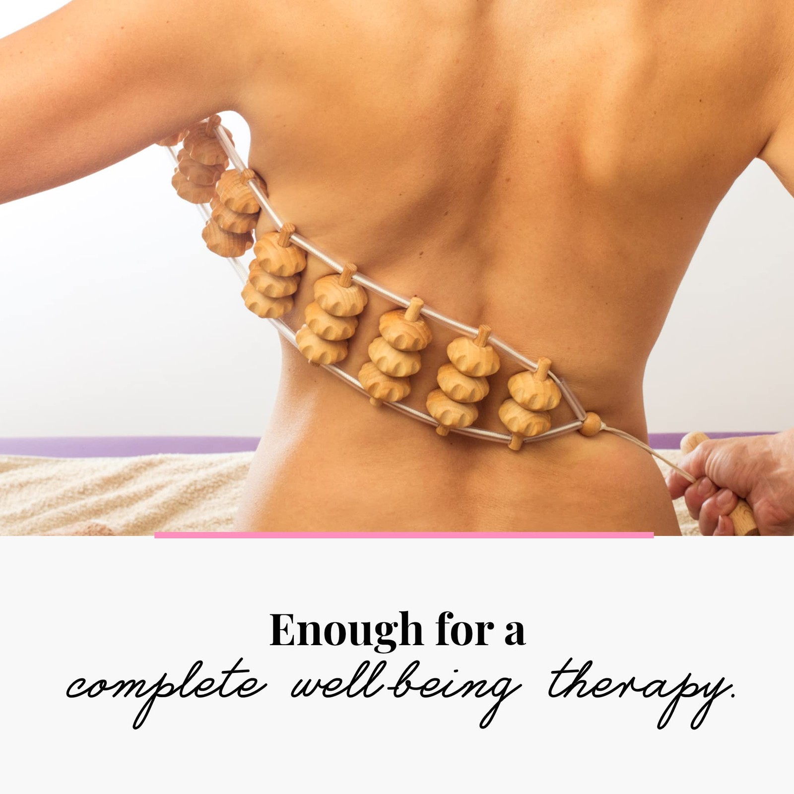 Accessories – Back Massager with Rollers and Rope, Multi-Functional Back Roll…
