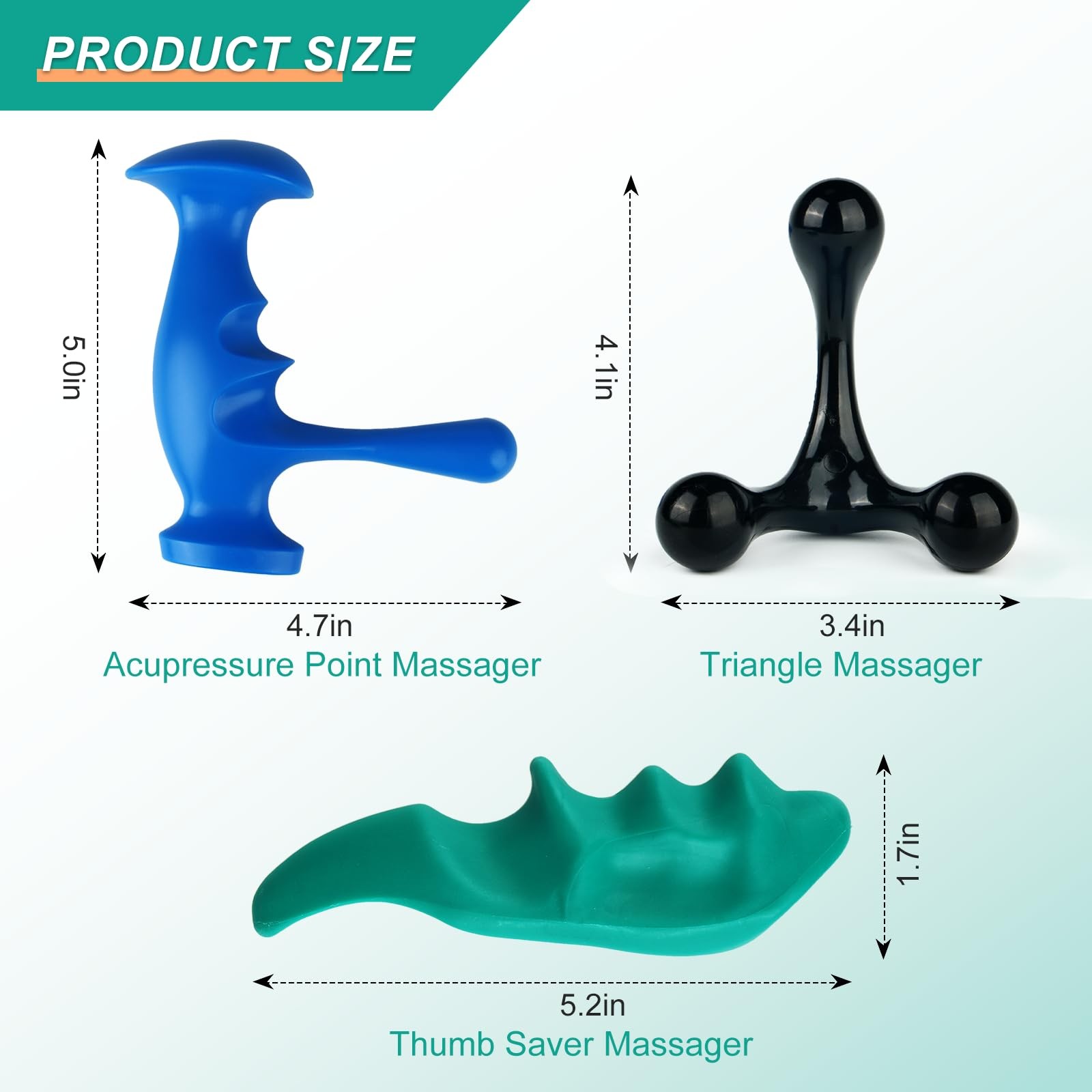 Massage Tool Set Trigger Point Kit Thumb Saver Deep Tissue Manual Back