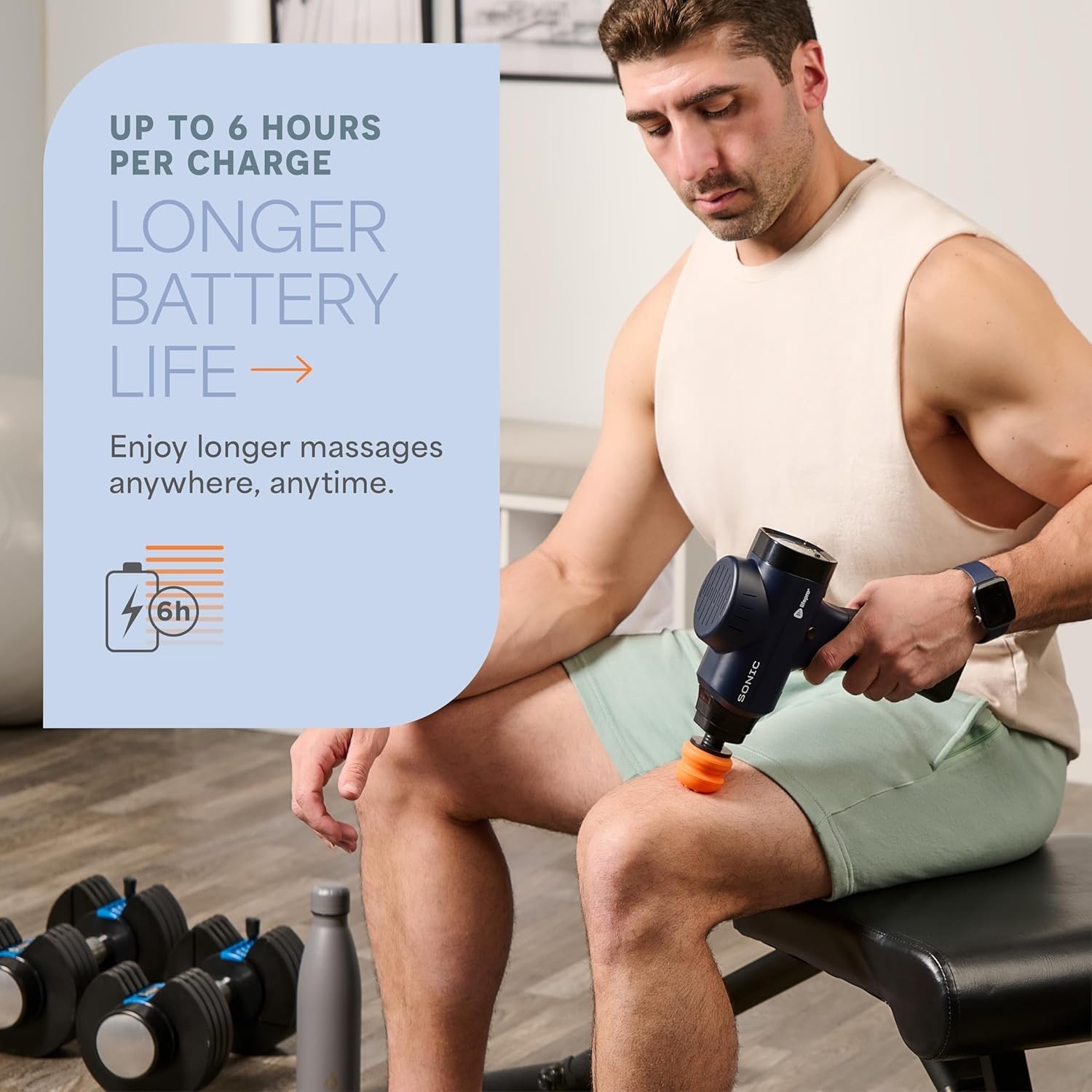 Massage Gun – Percussion Muscle Massager for Athletes with 8 Massage Heads an…