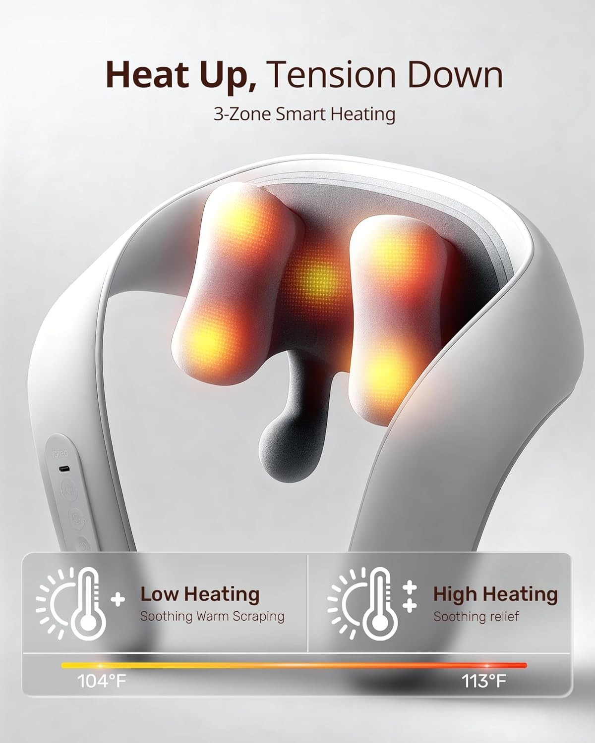 Shiatsu Neck Massager with Heat, 4 Modes