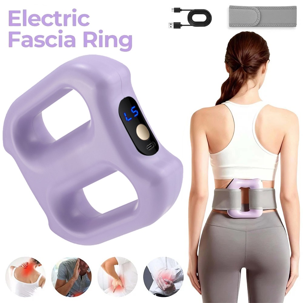 Fascia Ring Massager w/ Strap 5-Mode Full Body Relief & Portability Waist & Legs