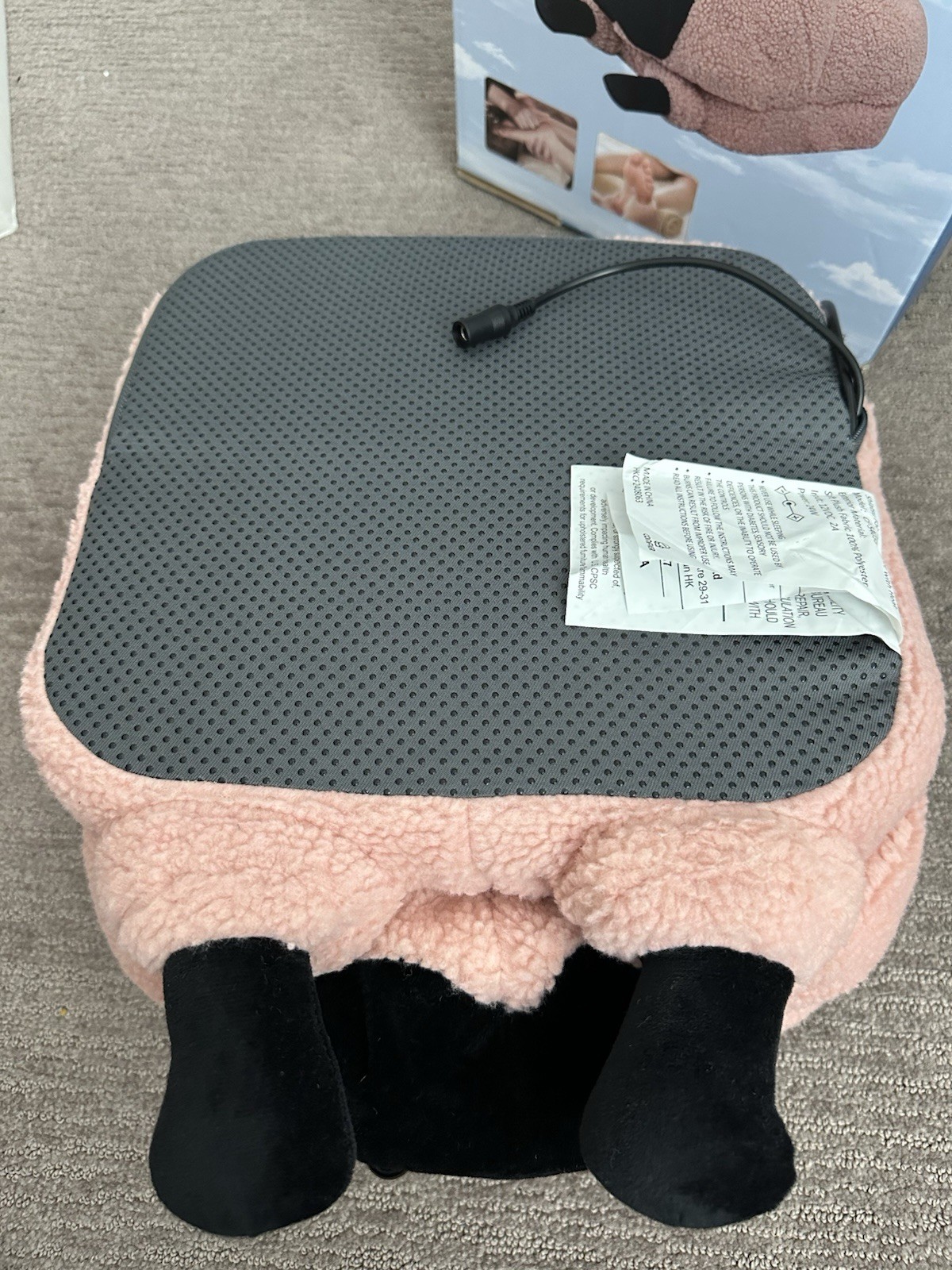 Comfier Shiatsu Foot Massager CF-5403S Heat Timer Plush Pink Working
