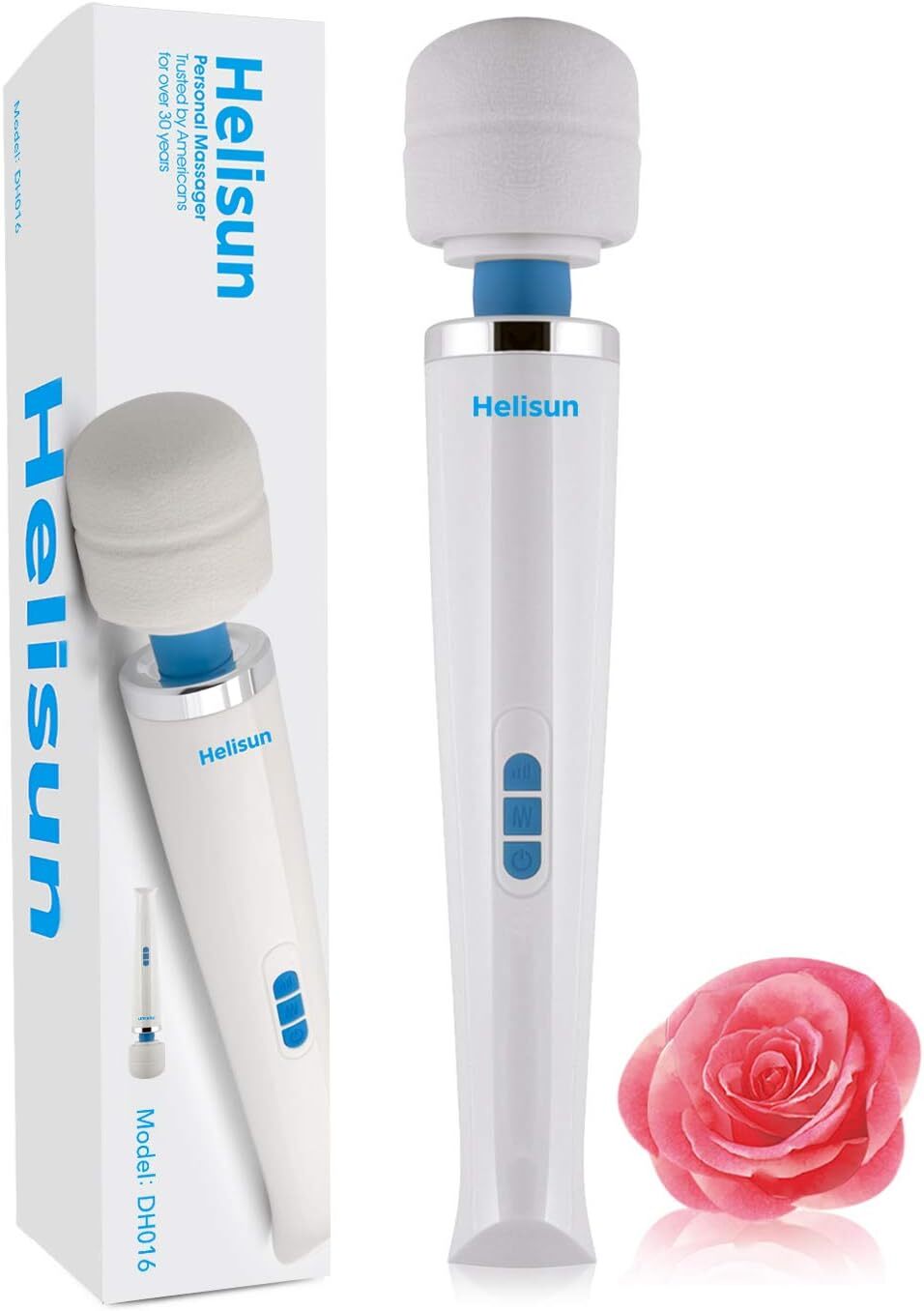 Wand Massager Rechargeable Cordless USB w/ 8 Speeds And 20 Frequencies Handheld