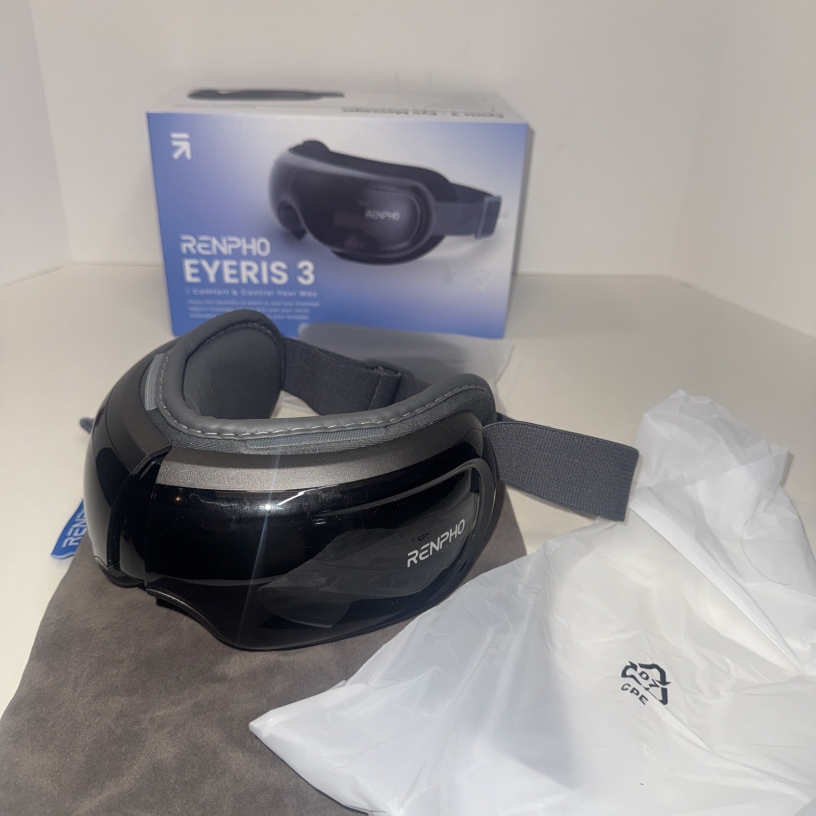 RENPHO EYERIS 3 Warm & Cool Adjustable Eye Massager with Voice Control – New