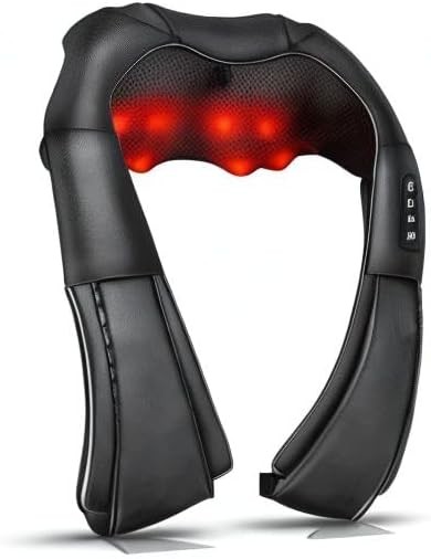 Neck Massager with Heat, Shiatsu Massager for Neck, Back, Shoulder, Foot and Leg