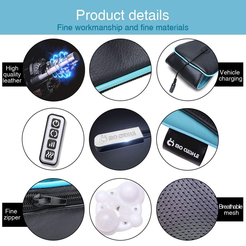 Mo Cuishle Women Men Gifts, Shiatsu Back 1 Count (Pack of 1), Black, Blue
