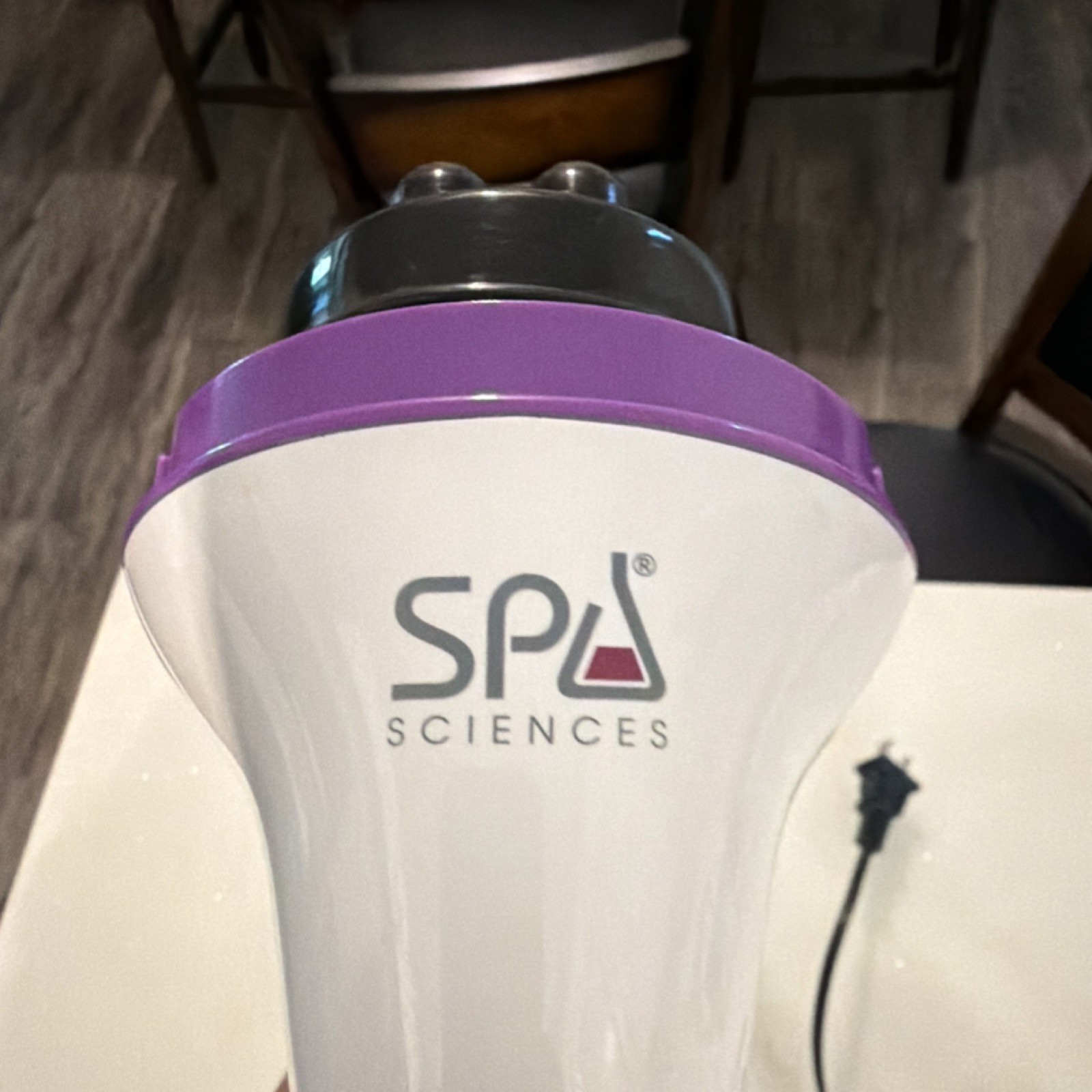 Spa Sciences Prima Corded Handheld Multispeed Massager Purple White Kneading