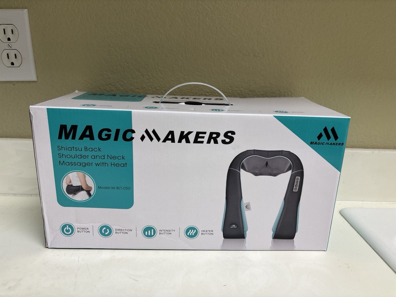 MAGIC MAKERS SHIATSU BACK SHOULDER NECK MASSAGER WITH HEAT