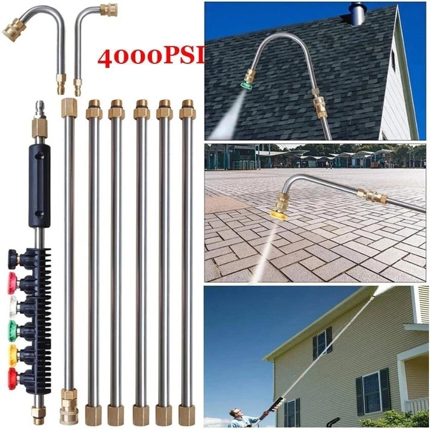 120 inch Pressure Washer Extension Wand, Replaceable Upgraded Power Washer Lance