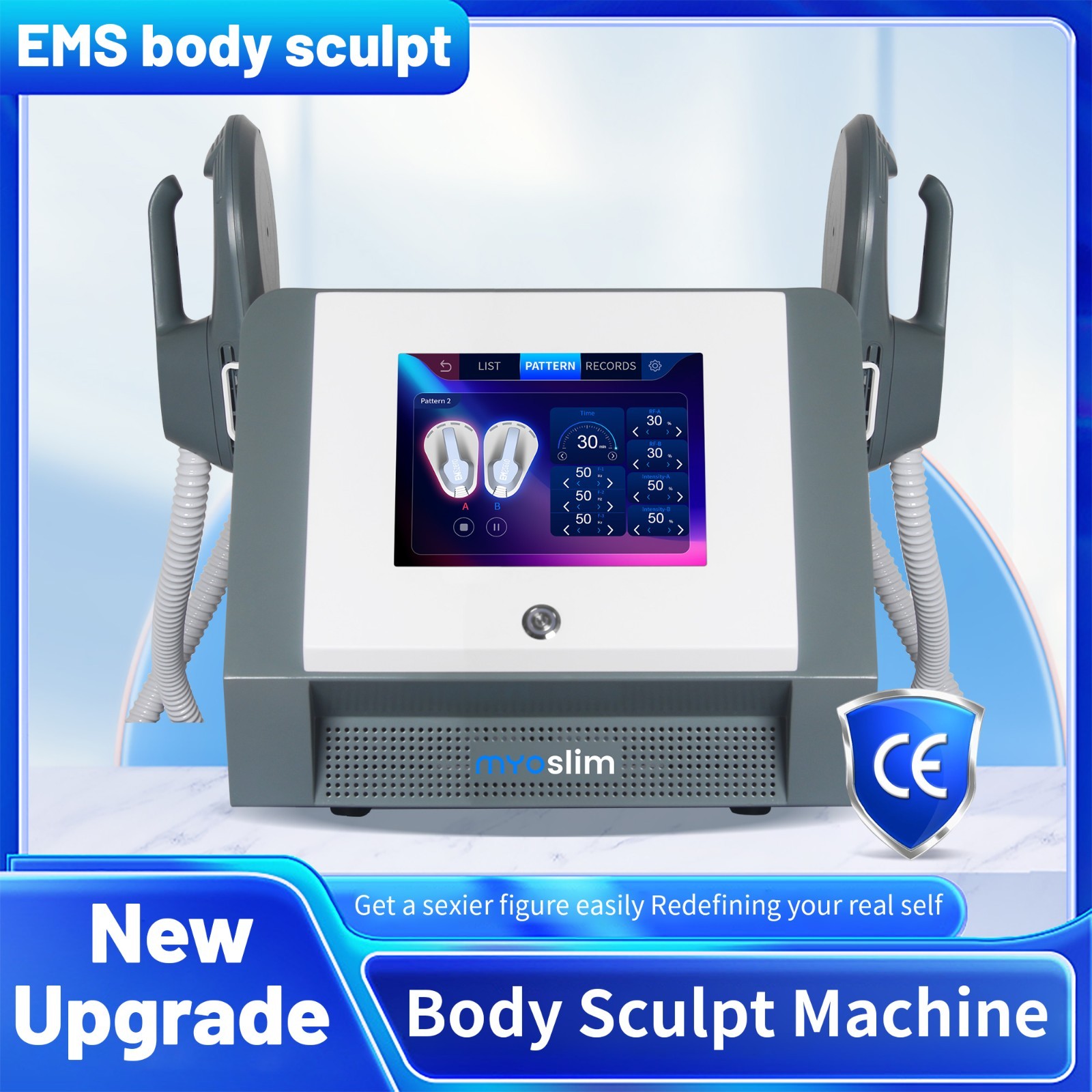 Hi-EMT Magnetic Body Sculptor MYOslim Fat Burn Body Contouring Beauty Machine