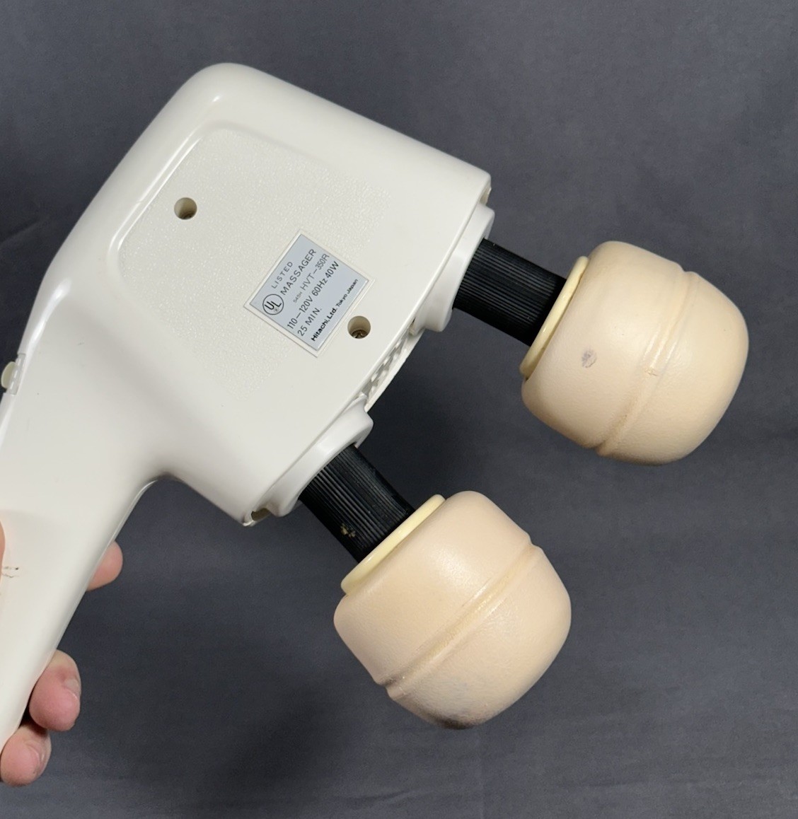 Hitachi HVT-350 Massager Dual Twin Heads Electric 2 Speed Vintage Tested Japan