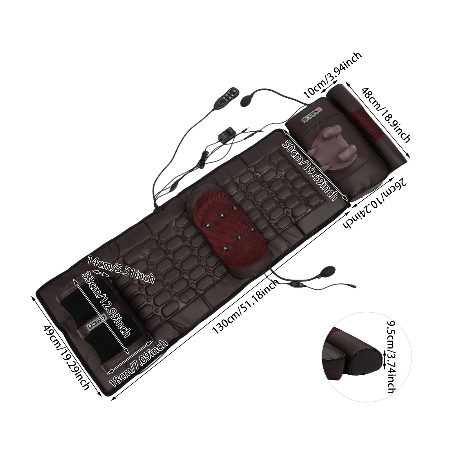 Full-body Massage Mat Multifunctional Electric Massage Pad Vibration Heating Mad