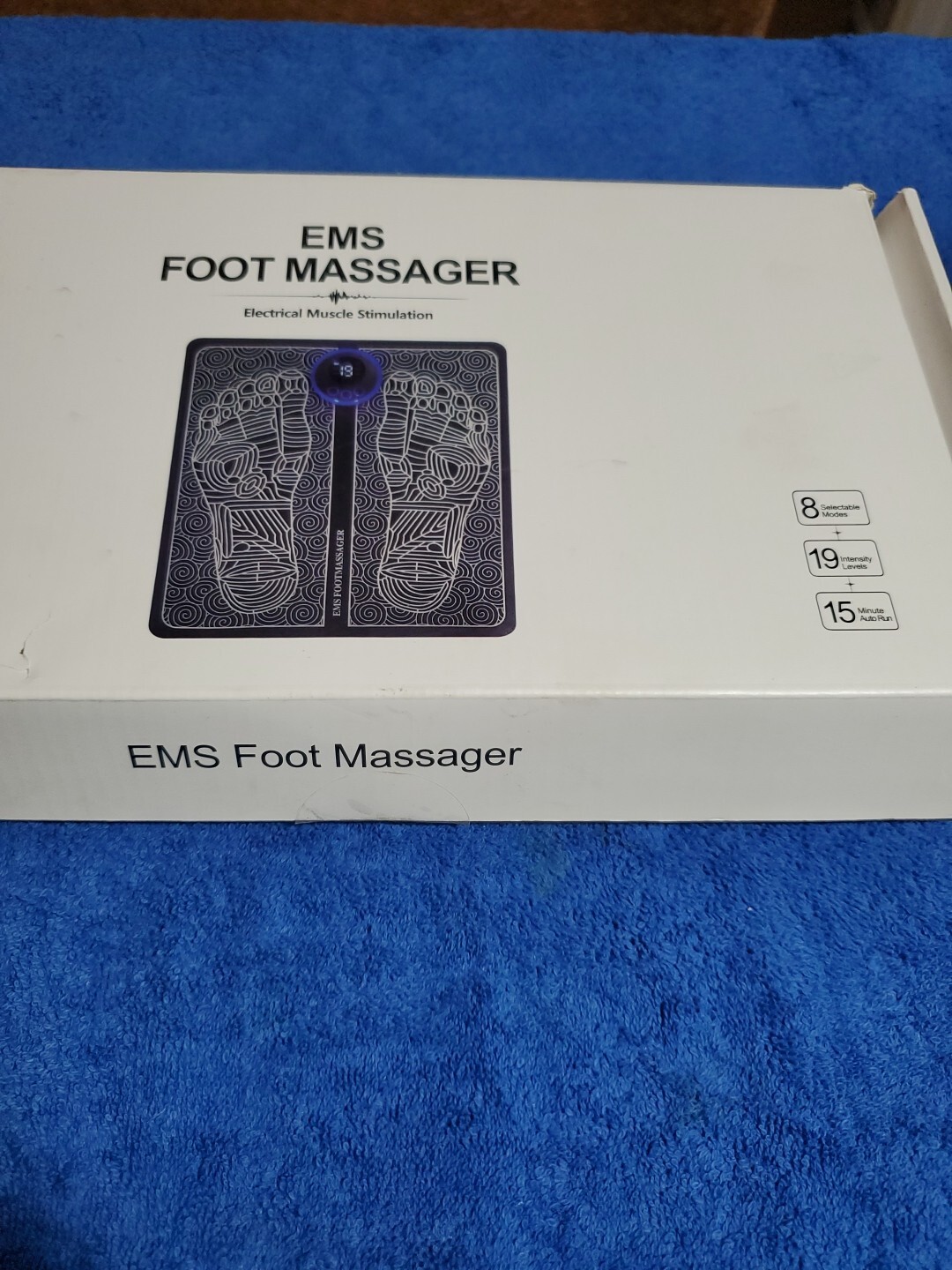 EMS Foot Massager TENS Muscle Stimulator w/ Remote 8 Modes, 19 Level NEW OB