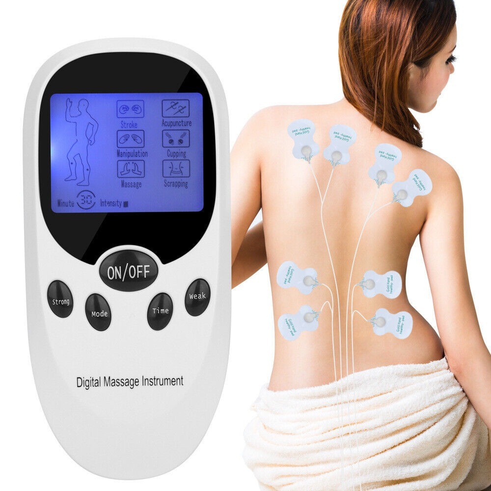Tens Unit Muscle Stimulator Microcurrent Ems Electric Pulse Massage Dual Channel