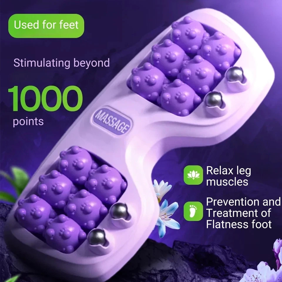 Dual Foot Massager Roller Foot Massage Plantar Fasciitis Relief Stress Relief
