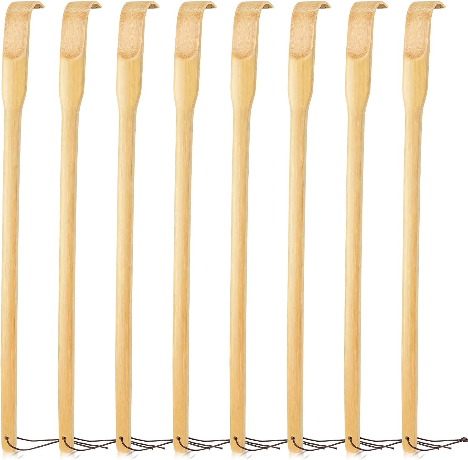16.5” Long Bamboo Back Scratcher – Ideal Gift for Elders and Moms, 8 Pack