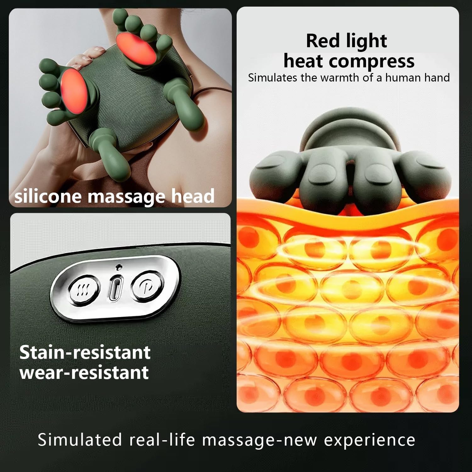 Electric Neck & Shoulder Massager with Heat Shiatsu 4D Kneading Pain Relief NEW
