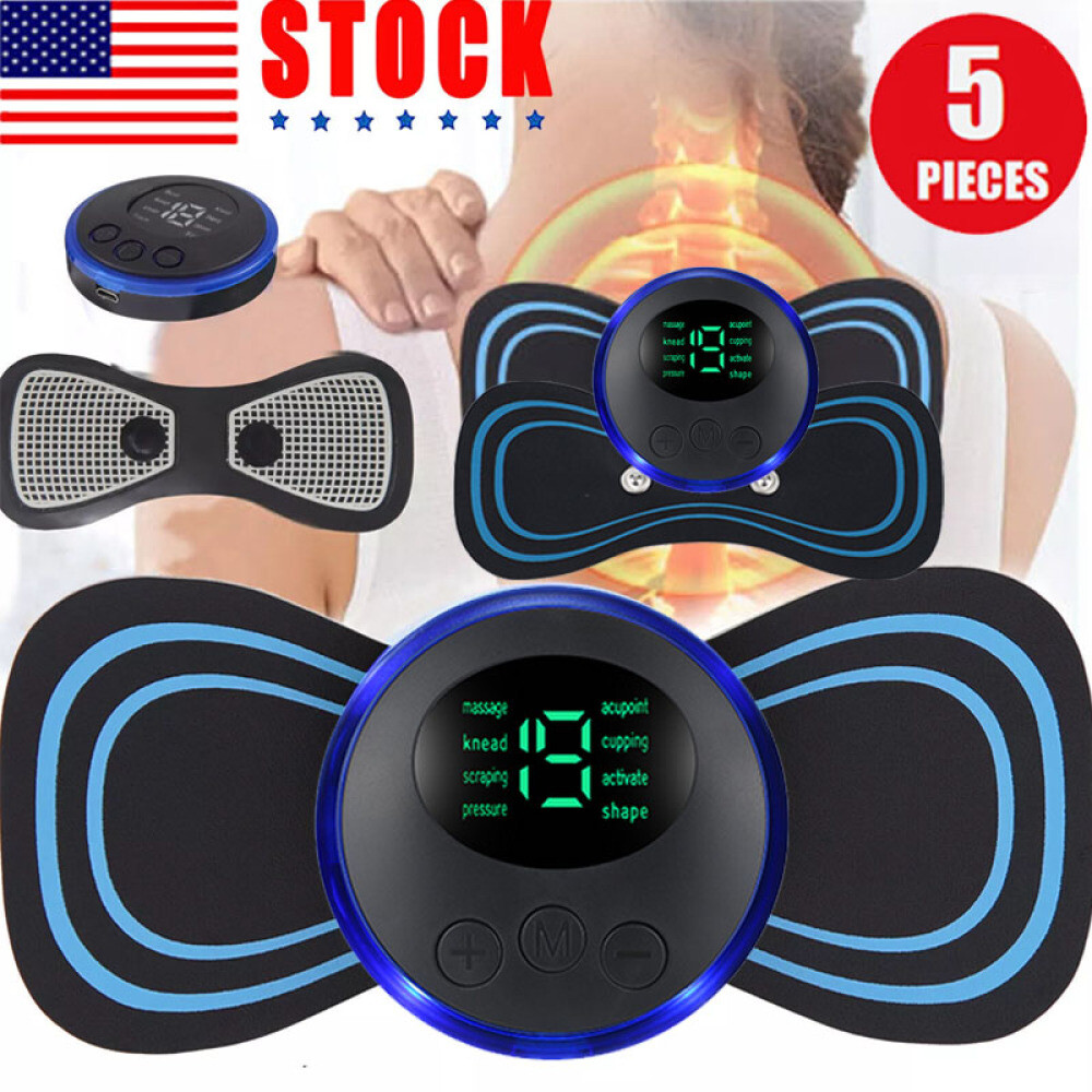 5Pcs New Portable Mini Electric Neck Back Massager Whole Body Massage Stimulator