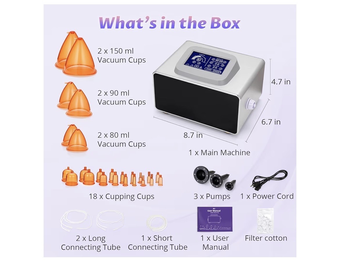 Commercial Multifunction Butt Lifting Machine, 24 Cups LCD Touch Screen, Facial