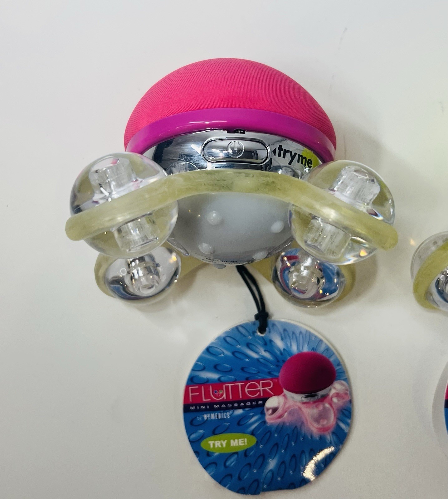 Lot Of 2 Flutter Mini Back Body Massagers Hand Held by HoMedics