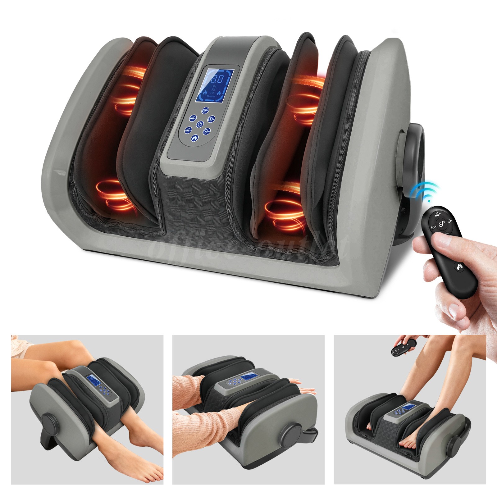 Shiatsu Foot Massager Machine 5-levels Heat Vibrate Deep Kneading for Foot Relax