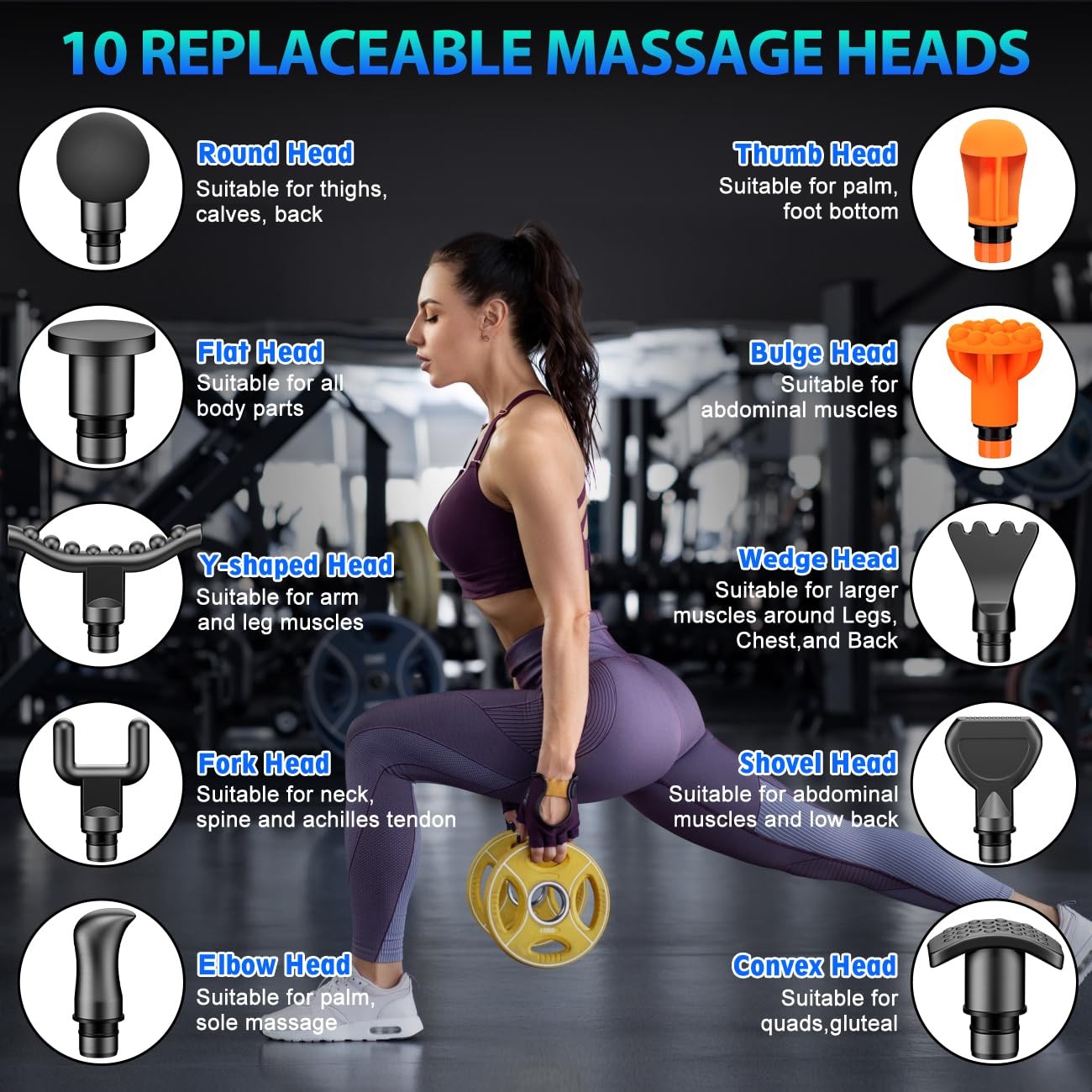 Toloco Massage Gun Deep Tissue Back Massage For Athletes For Pain Relief