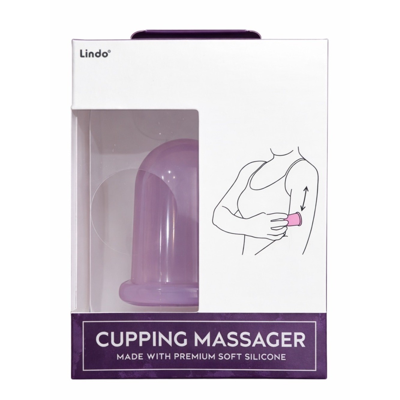 Lindo Silicone Cupping Massager Purple Theracup Cellulite Deep Tissue Therapy