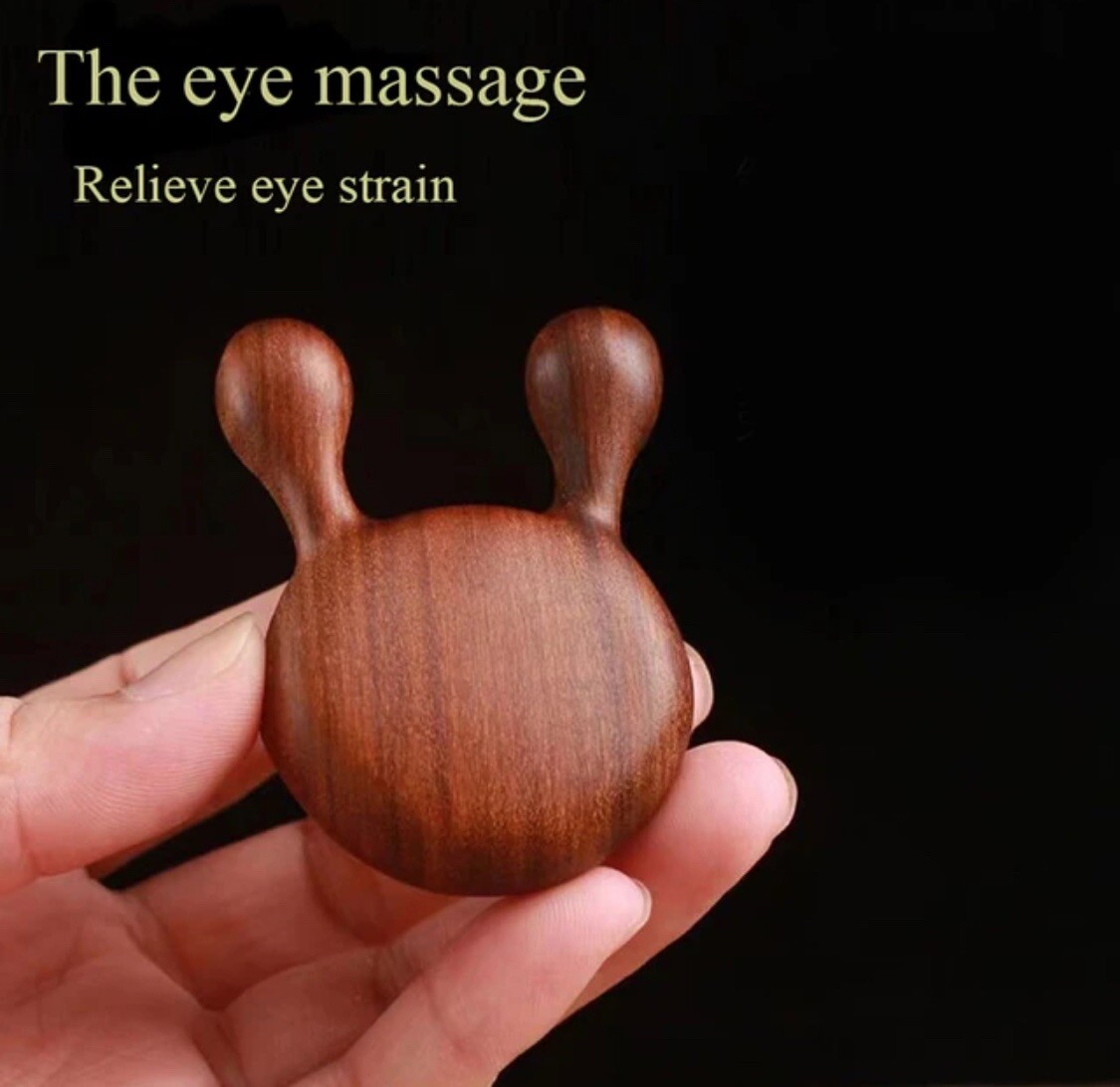 2PC Sandalwood Nose Shaper Facial Hair Skin Massage Lifter Wood Therapy Massager