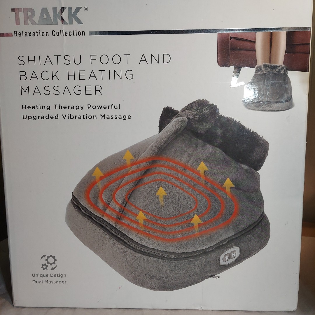Trakk Shiatsu Foot and Back Heating Massager – open box