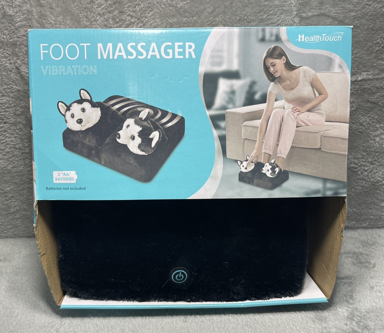 HealthTouch Foot Massager Black Huskies New *Tested
