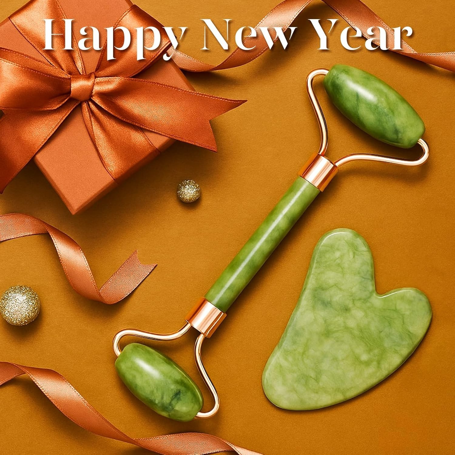 IcyMe Gua Sha & Jade Roller – Energizing Facial Tools for All Skin Types – Green