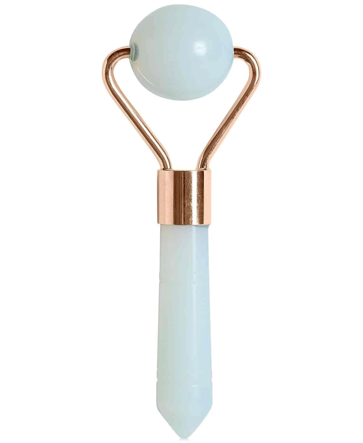 4 x Mini 3.5″ Opalite Crystal Face facial Massager Roller light blue
