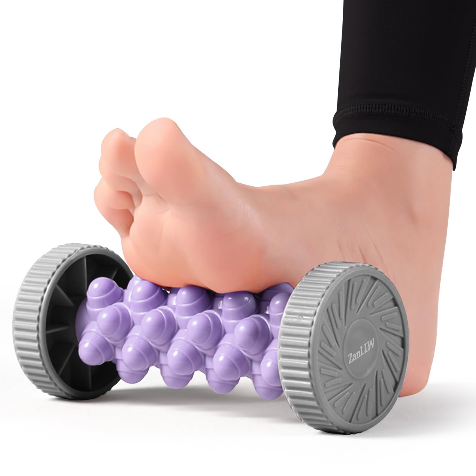 ZanLLW Foot Roller for Plantar Fasciitis Relief, Manual Deep Tissue Purple