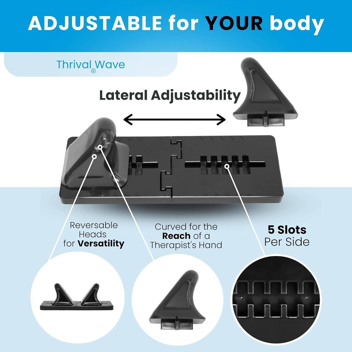 Wave – Fully Adjustable Psoas Muscle Release Tool with Thrival App for QL, Hip F