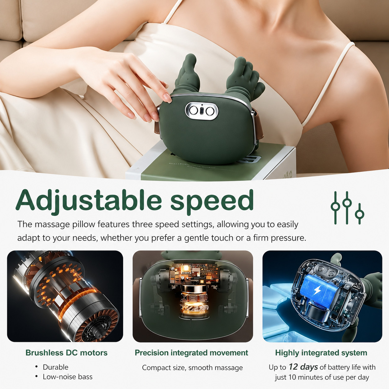 Hand Shaped Electric Neck Massager Deep Tissue Trapezius & Shoulder Massager