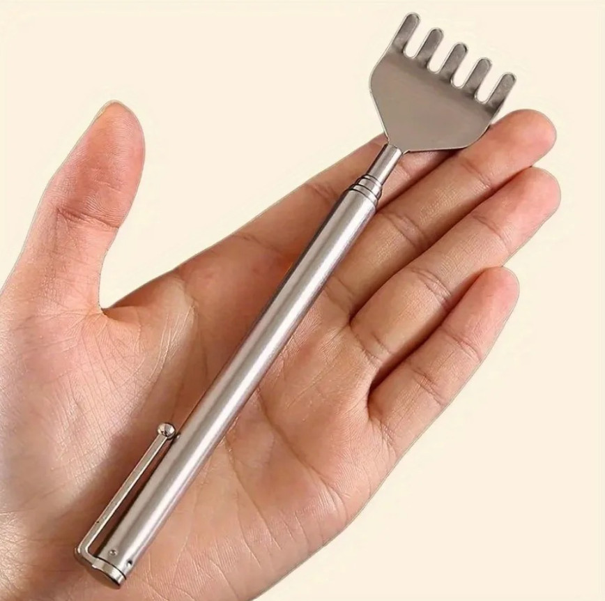 3pcs Telescopic Back Scratcher Set Stainless Steel Extendable Scratch Tool – NEW