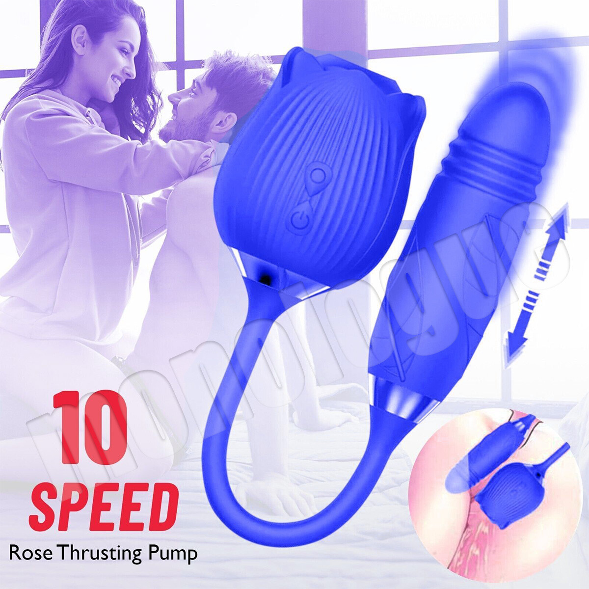 10 Intense-Suction-Rose-Vibrator-Sucking-Sucker-Licking-Massager-Mute-Women-Gift