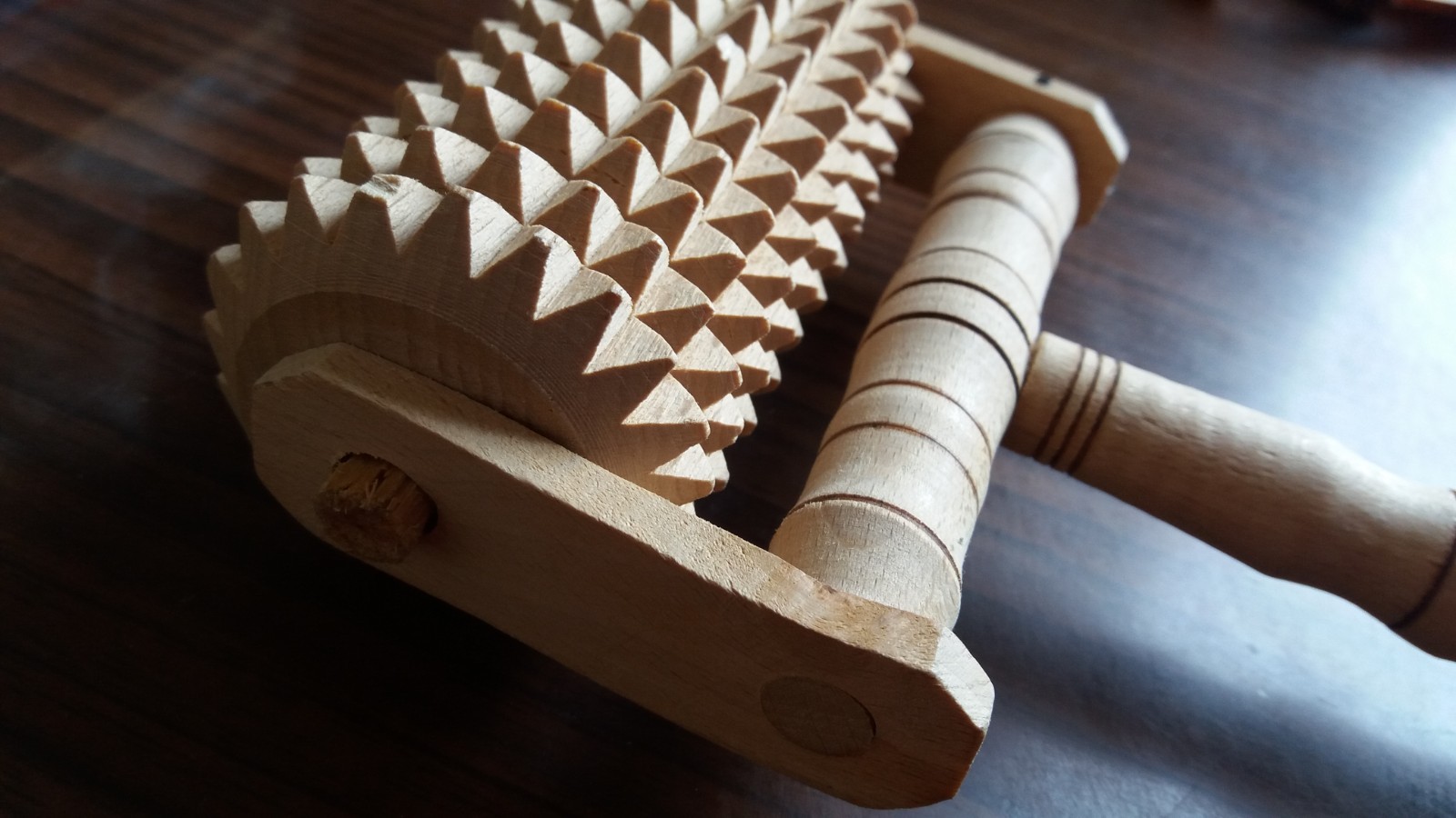 USSR Vintage wood roll massager for body