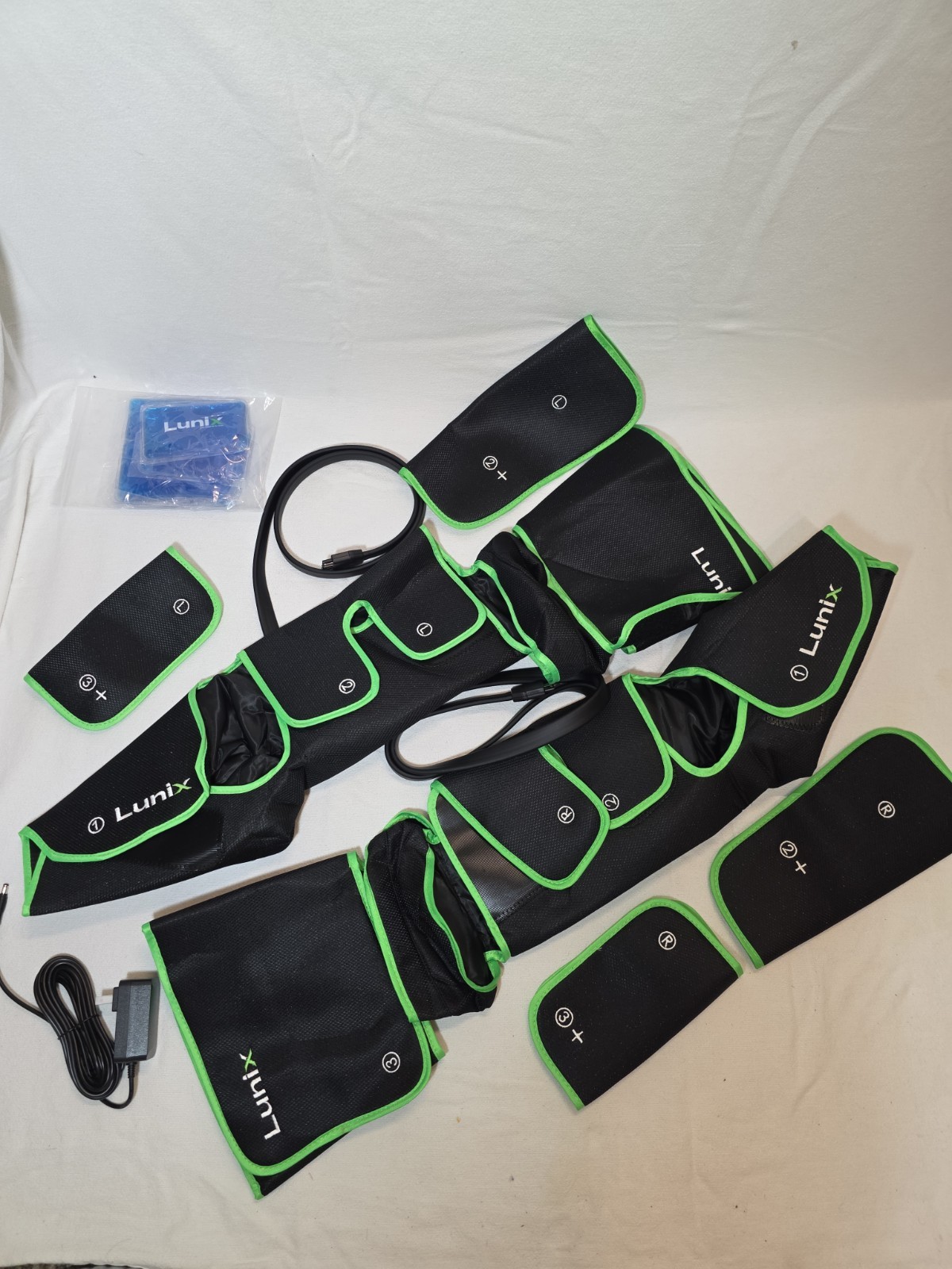 LX10 Full Leg Massager with Heat & Air Compression for Recovery, Charcoal Black