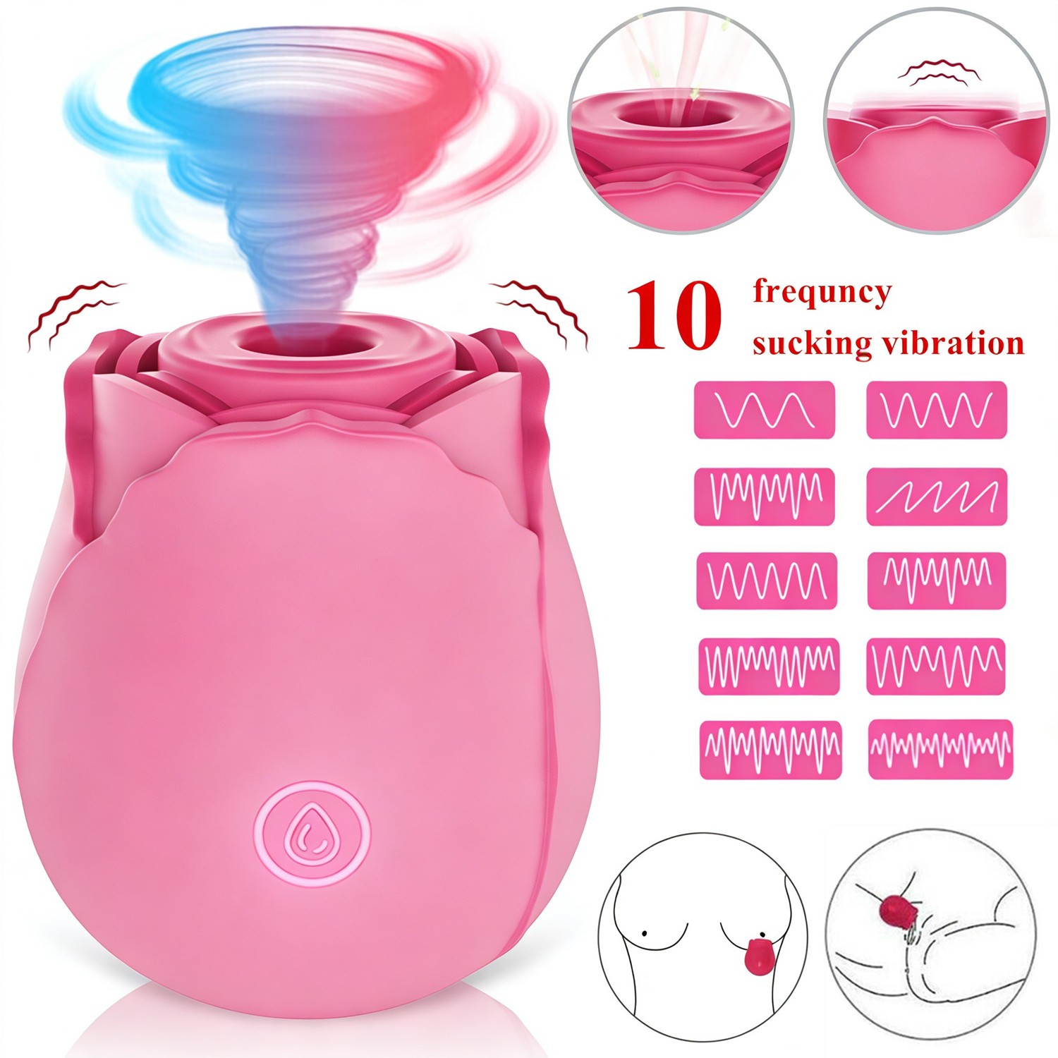 Flower Women Gift Discreet 10 Speed Personal Massage Vibrator sucking Massager