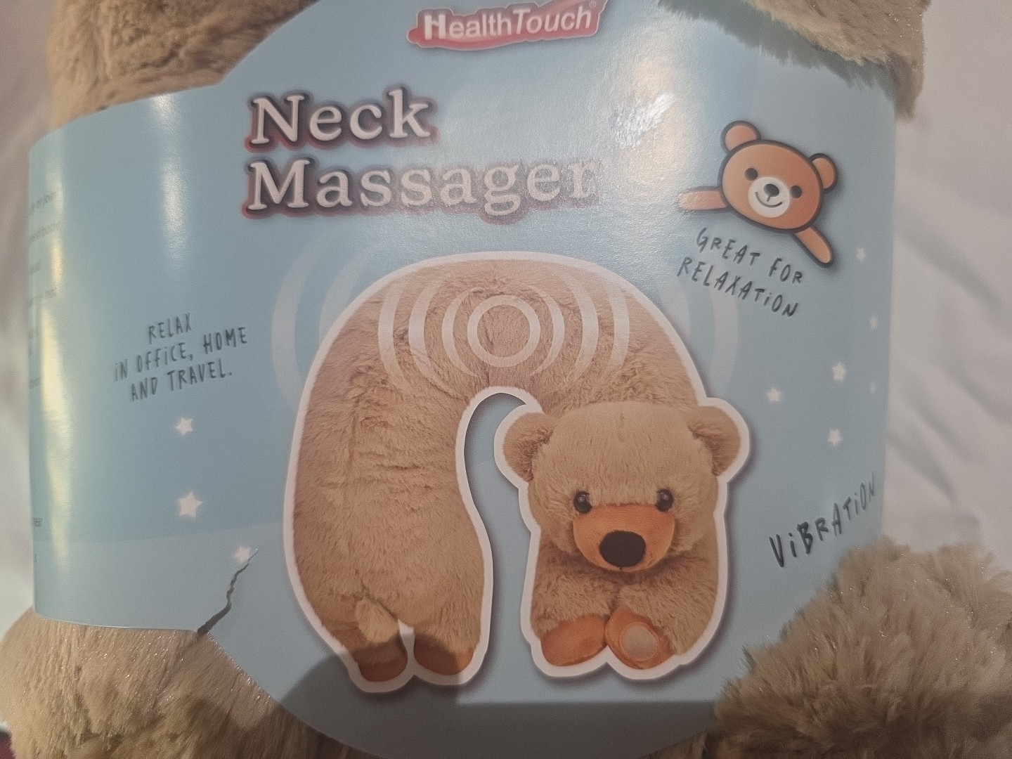 HealthTouch Polyester Fibers Neck Massager Brown Puppy Requires 2 AA Short Ears