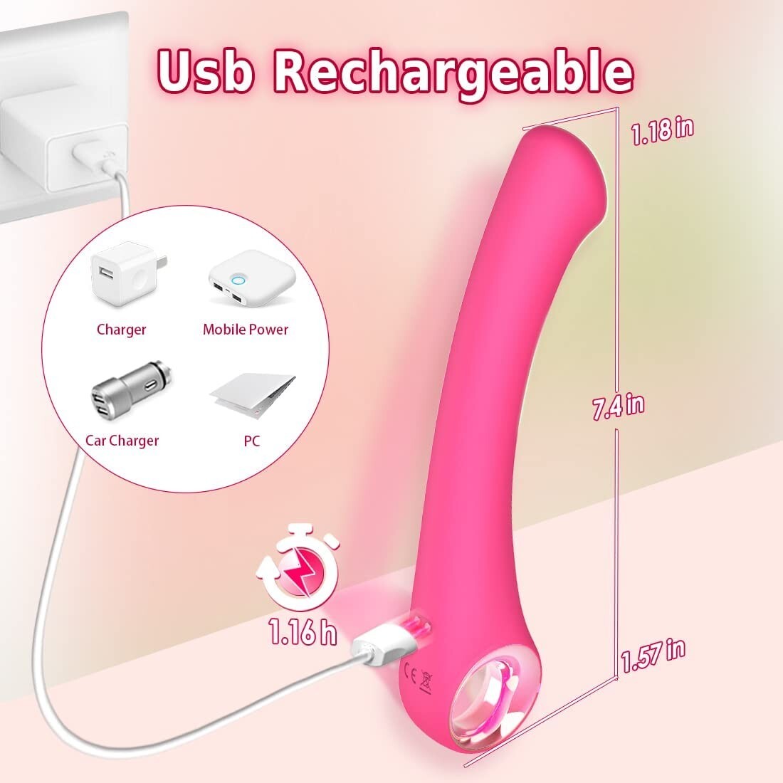 Vibrater Massager Wand Personal Hand Held Powerful Waterproof for Women Neck Arm