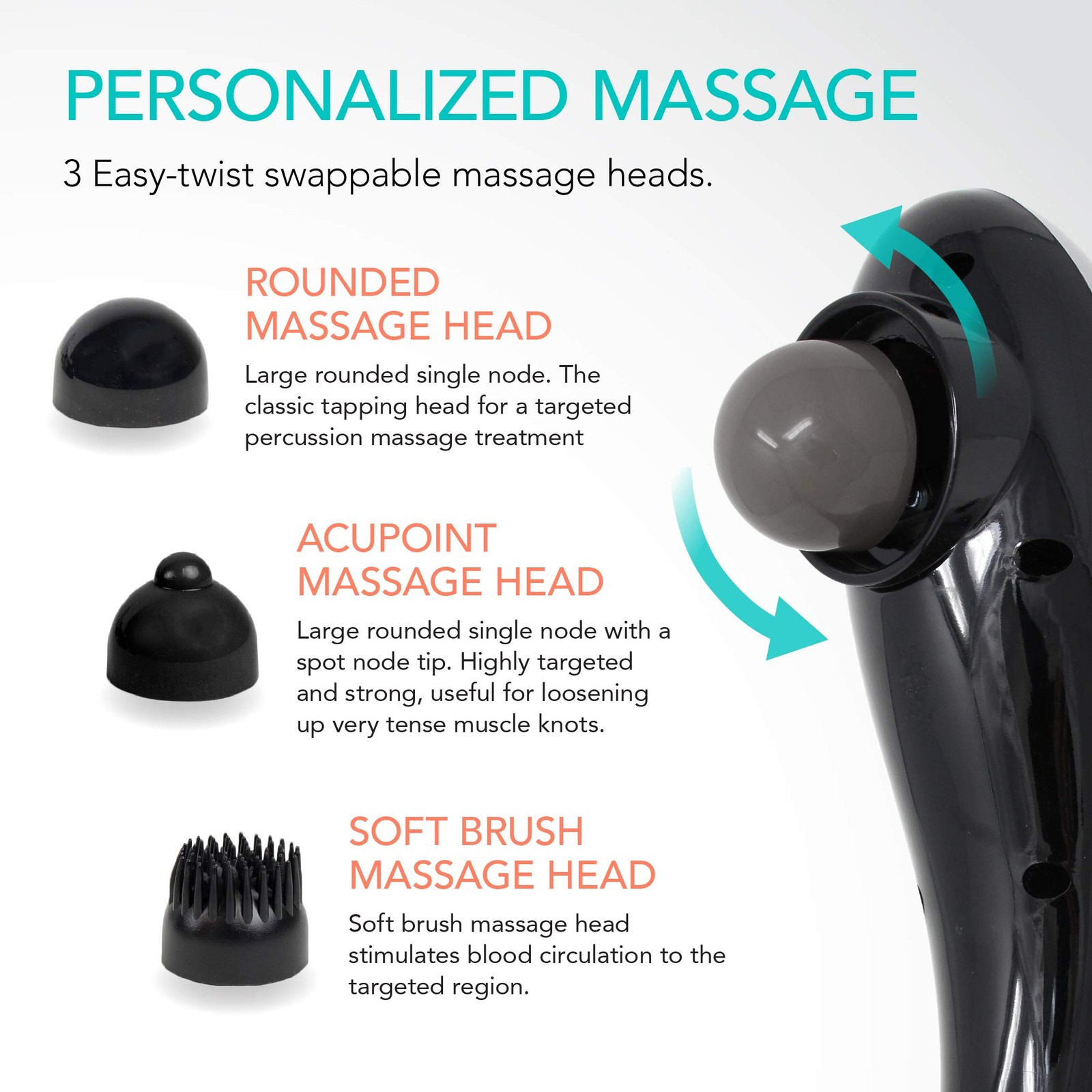Tapping – Handheld Deep Tissue Back, Neck, Shoulder, Leg, Calf Muscle Massage…