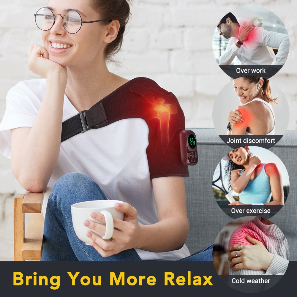 APP Control Electric Heating Vibration Massager For Shoulder Knee Pain Relief