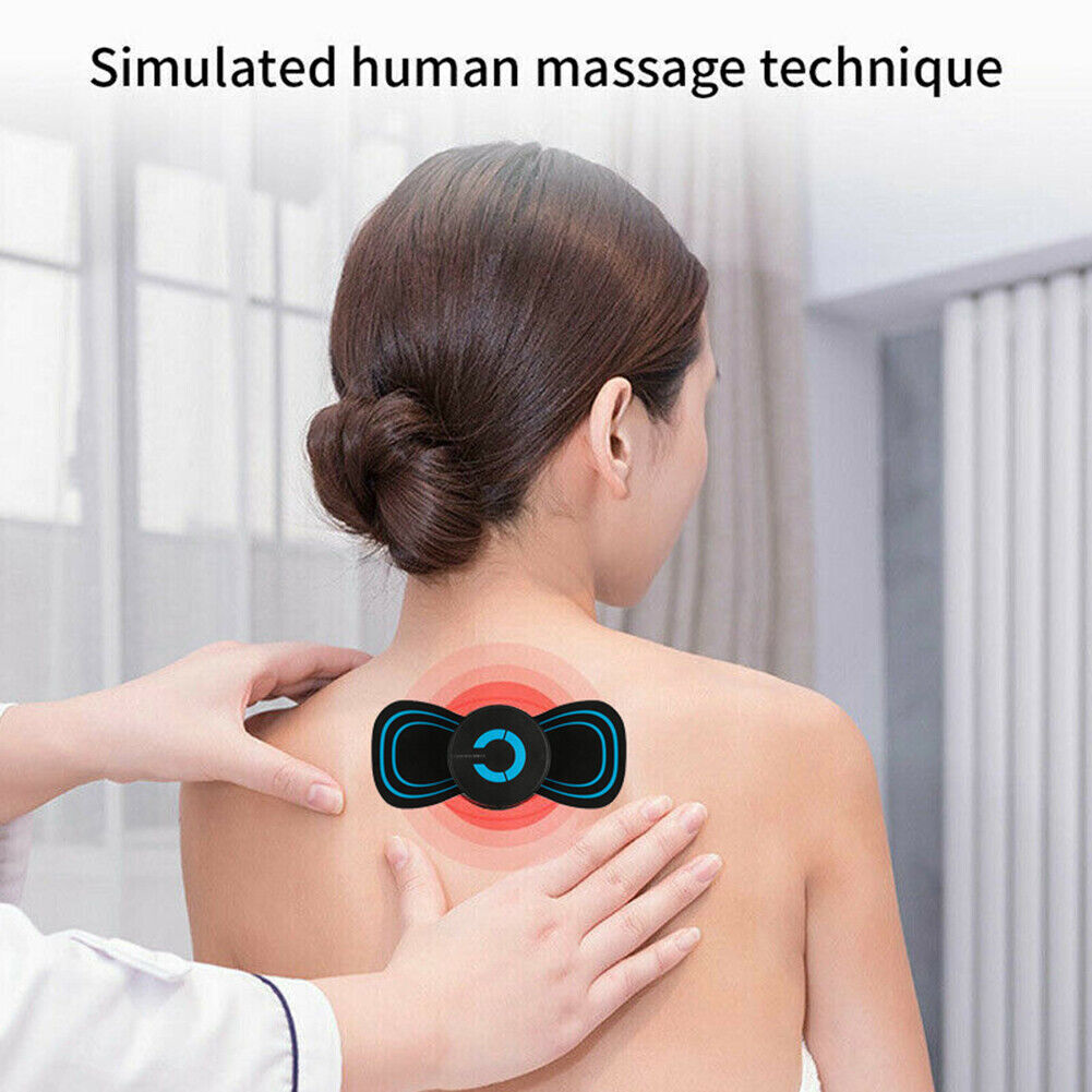 Portable EMS Mini Electric Neck Back Massager Cervical Massage Patch Stimulator