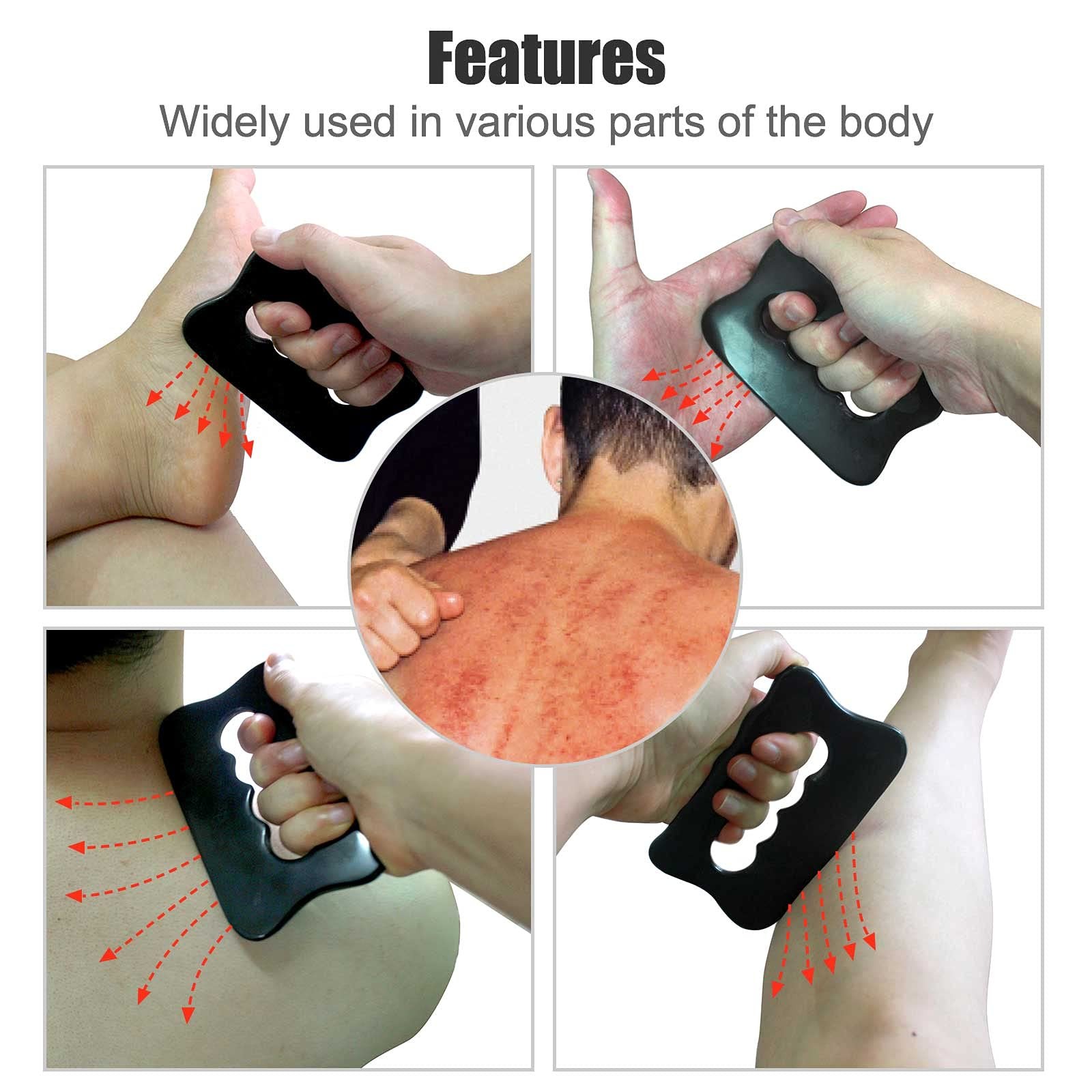 Gua Sha Massage Tool Bian Stone for Face Neck Back Arms – Facial Massage