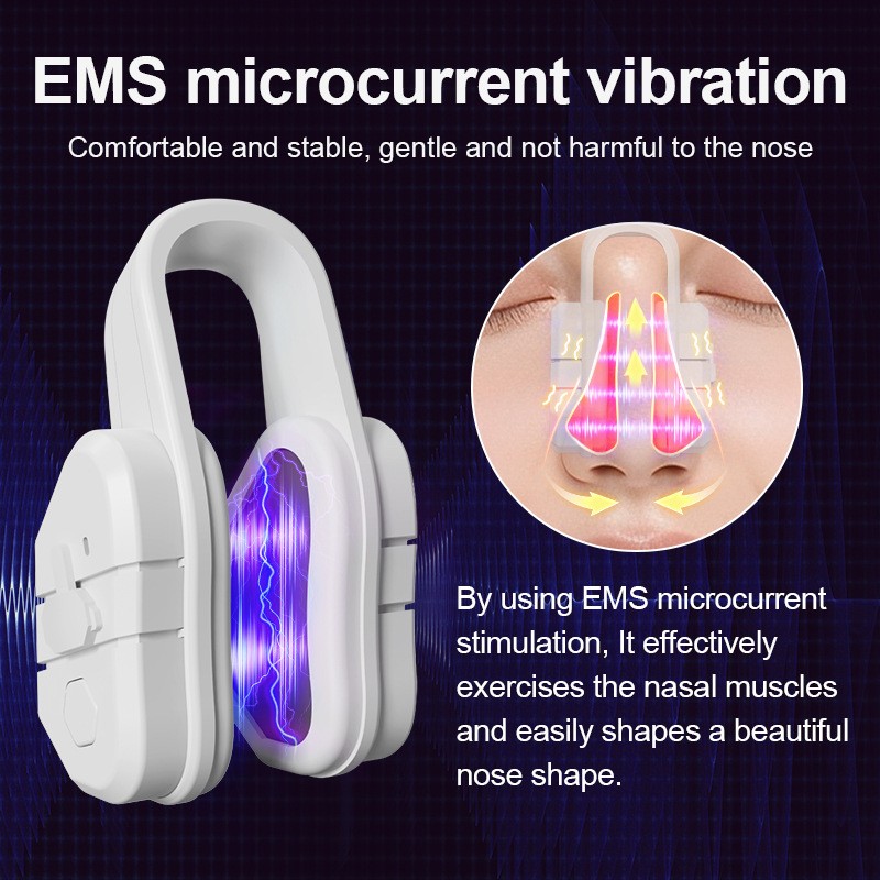 EMS Microcurrent Pulse Nose Shaper Nasal Bridge Clip Straightening Massager