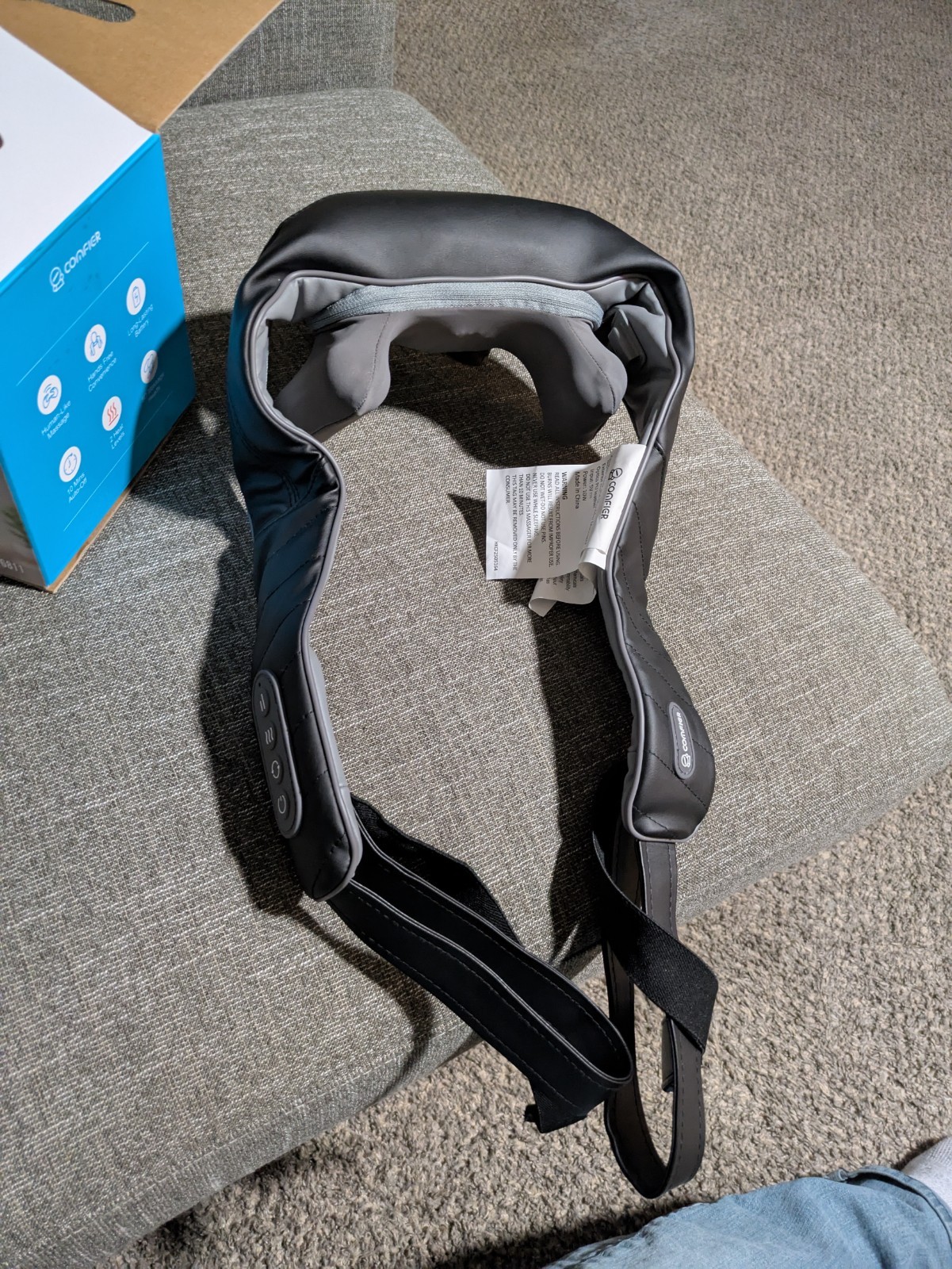 Confier Cordless Neck & Shoulder Massager Gray/Black CF-6811 Battery Powered