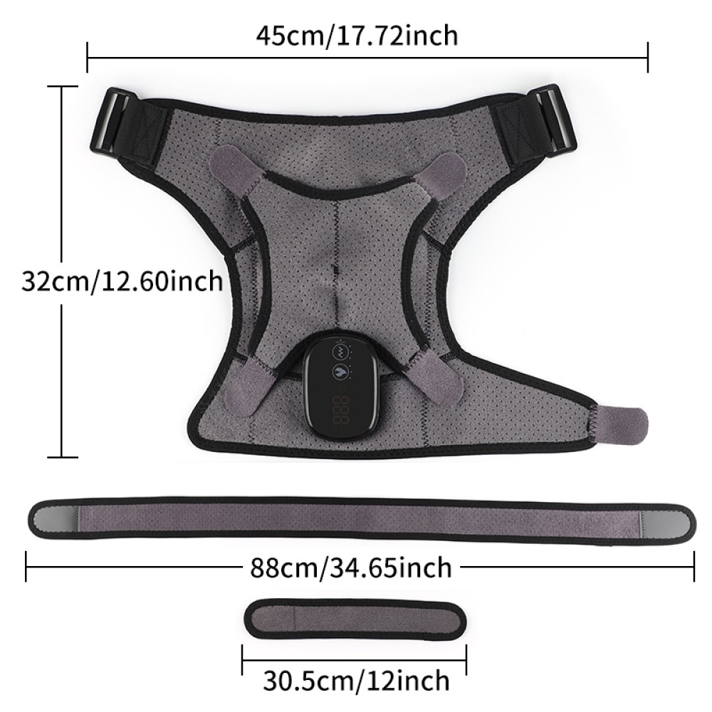 Electric Shoulder Massager Heated Vibration Shoulder Brace Wrap for Pain Relief